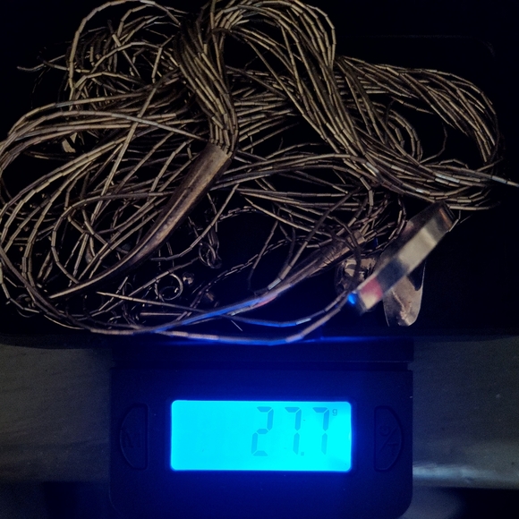 vintage sterling silver 925 jewelry lot 27.7g Liquid Silver Necklace Earrings... - Picture 12 of 12